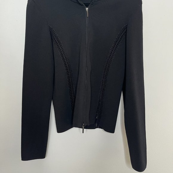 Lillie Rubin Full Zip Black Jacket Size Large - Picture 6 of 6